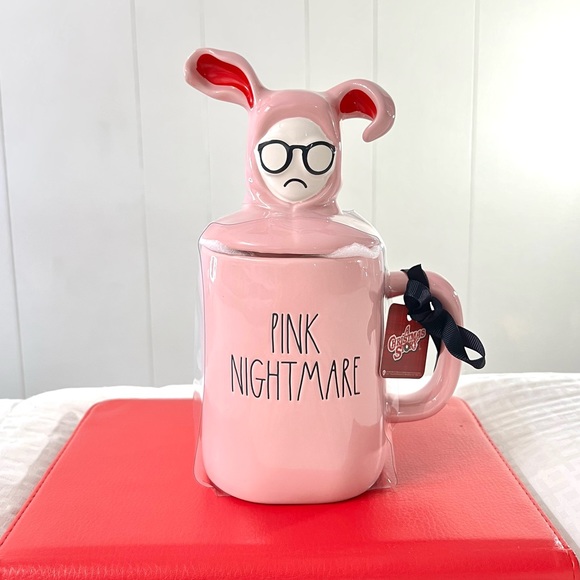 “NEW” Rae Dunn Pink Nightmare Mug Christmas Story - Picture 2 of 7